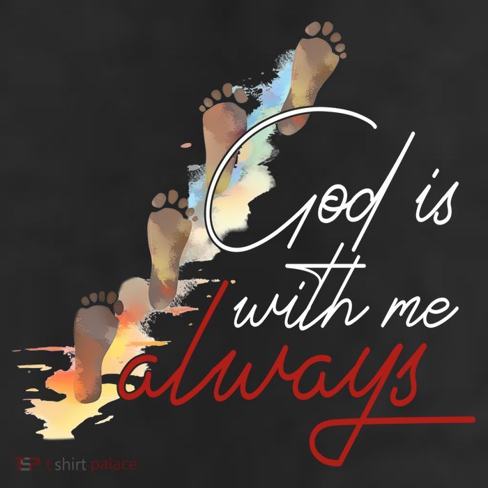 God Is With Me Always Footsteps 25L Jumbo Tote