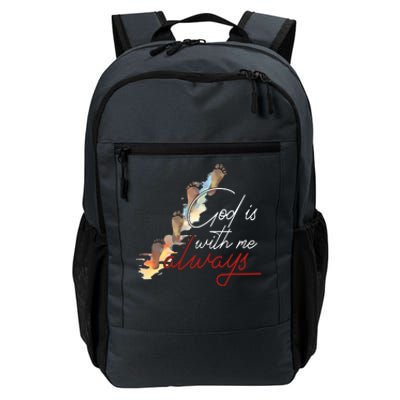 God Is With Me Always Footsteps Daily Commute Backpack