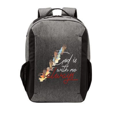 God Is With Me Always Footsteps Vector Backpack