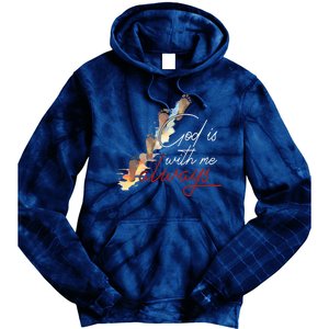 God Is With Me Always Footsteps Tie Dye Hoodie