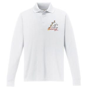 God Is With Me Always Footsteps Performance Long Sleeve Polo