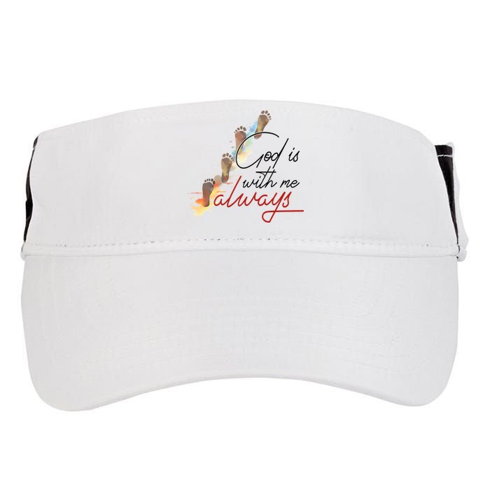 God Is With Me Always Footsteps Adult Drive Performance Visor