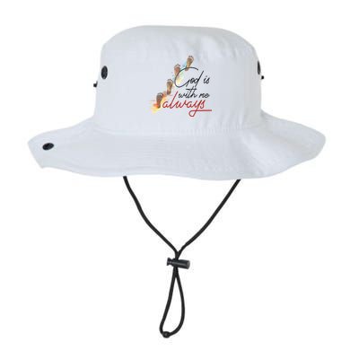 God Is With Me Always Footsteps Bucket Hat