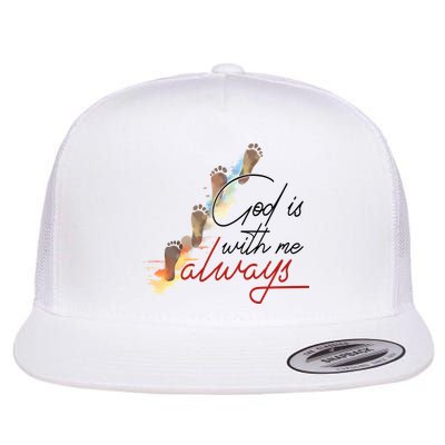 God Is With Me Always Footsteps Flatbill Hat