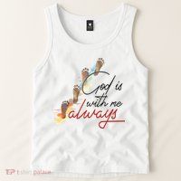 God Is With Me Always Footsteps Tank Top