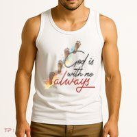 God Is With Me Always Footsteps Tank Top