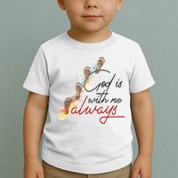 God Is With Me Always Footsteps Toddler T-Shirt