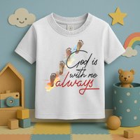 God Is With Me Always Footsteps Toddler T-Shirt