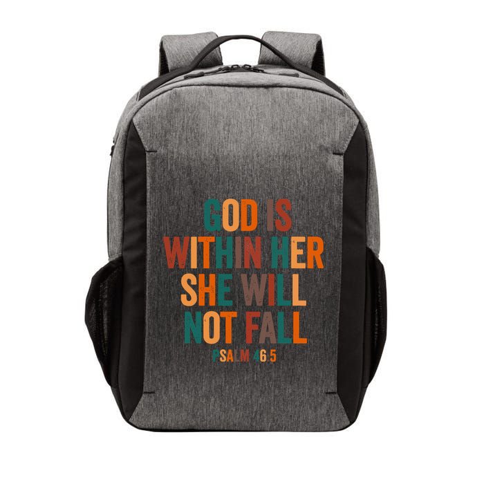 God Is Within Her She Will Not Fall Vector Backpack