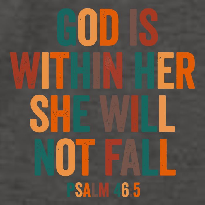 God Is Within Her She Will Not Fall Vector Backpack