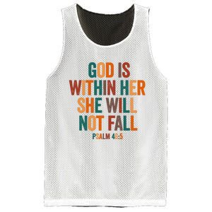 God Is Within Her She Will Not Fall Mesh Reversible Basketball Jersey Tank