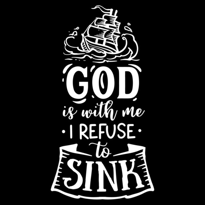 God Is With Me I Refuse To Sink Gift Flat Bill Trucker Hat