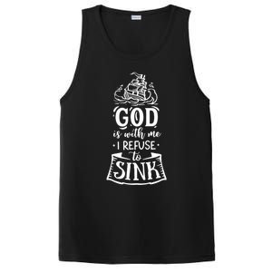 God Is With Me I Refuse To Sink Gift PosiCharge Competitor Tank