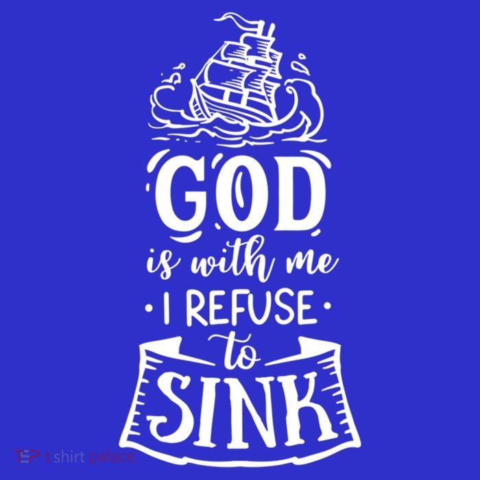 God Is With Me I Refuse To Sink Gift Button