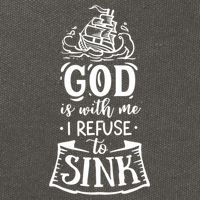 God Is With Me I Refuse To Sink Gift Cotton Canvas Backpack