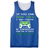 Gamer If You Can Read This I Was Forced To Put Controller Gift Mesh Reversible Basketball Jersey Tank