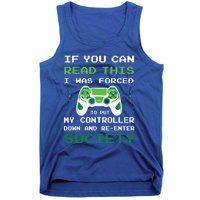 Gamer If You Can Read This I Was Forced To Put Controller Gift Tank Top