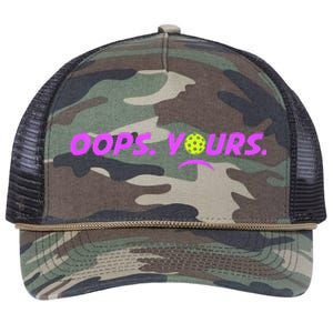 Got It.Oops Yours Funny Pickleball Lovers Retro Rope Trucker Hat Cap