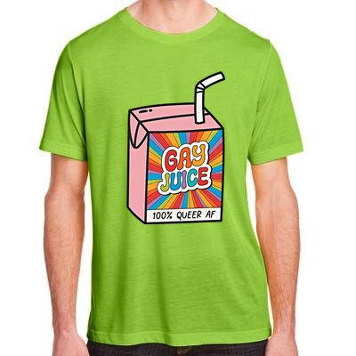 Gay Juice 100% Queer AF Queer Pride Awareness Queer Future Pride Month Adult ChromaSoft Performance T-Shirt