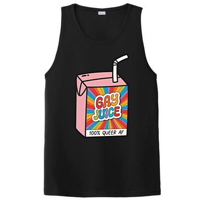 Gay Juice 100% Queer AF Queer Pride Awareness Queer Future Pride Month PosiCharge Competitor Tank