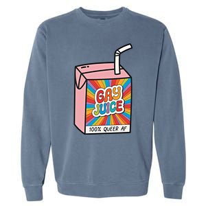 Gay Juice 100% Queer AF Queer Pride Awareness Queer Future Pride Month Garment-Dyed Sweatshirt