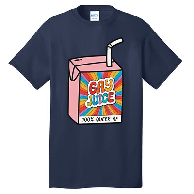 Gay Juice 100% Queer AF Queer Pride Awareness Queer Future Pride Month Tall T-Shirt