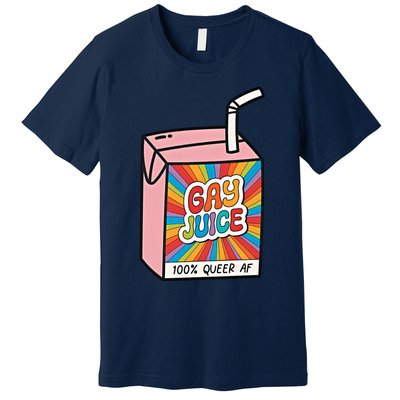 Gay Juice 100% Queer AF Queer Pride Awareness Queer Future Pride Month Premium T-Shirt