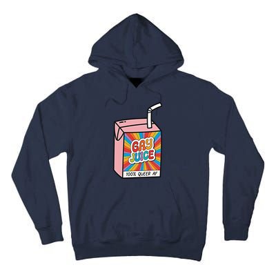 Gay Juice 100% Queer AF Queer Pride Awareness Queer Future Pride Month Tall Hoodie