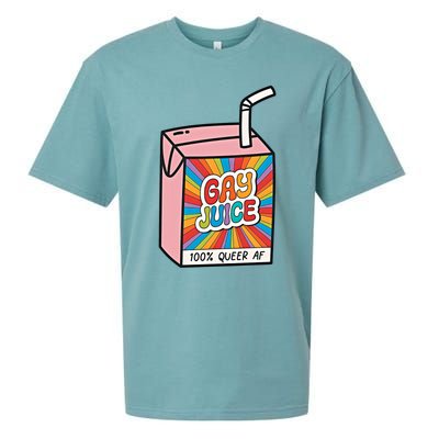 Gay Juice 100% Queer AF Queer Pride Awareness Queer Future Pride Month Sueded Cloud Jersey T-Shirt