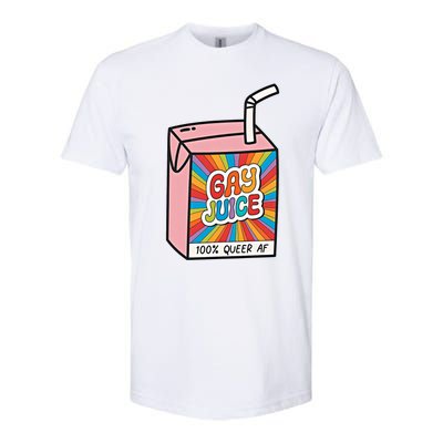 Gay Juice 100% Queer AF Queer Pride Awareness Queer Future Pride Month Softstyle CVC T-Shirt