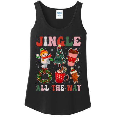 Groovy Jingle All The Way Christmas Family Pajama Ladies Essential Tank