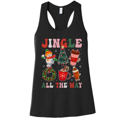 Groovy Jingle All The Way Christmas Family Pajama Women's Racerback Tank