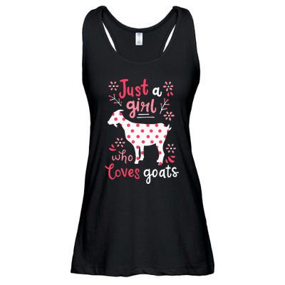 Goat Just A Girl Goats Gift Ladies Essential Flowy Tank