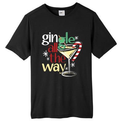 Gingle Jingle All The Way Gin Christmas Martini Gift Tall Fusion ChromaSoft Performance T-Shirt