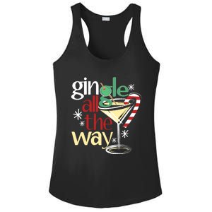 Gingle Jingle All The Way Gin Christmas Martini Gift Ladies PosiCharge Competitor Racerback Tank