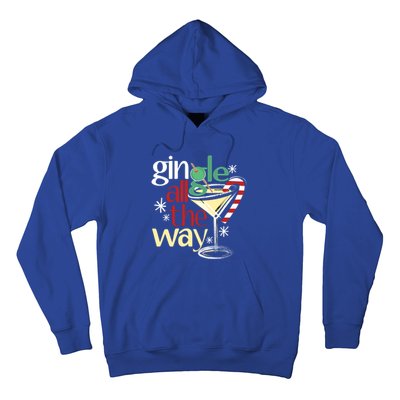 Gingle Jingle All The Way Gin Christmas Martini Gift Hoodie