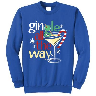 Gingle Jingle All The Way Gin Christmas Martini Gift Sweatshirt