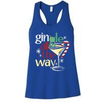 Gingle Jingle All The Way Gin Christmas Martini Gift Women's Racerback Tank