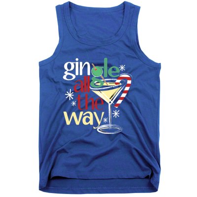 Gingle Jingle All The Way Gin Christmas Martini Gift Tank Top