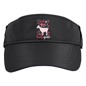 Goat Just A Girl Goats Gift Adult Drive Performance Visor