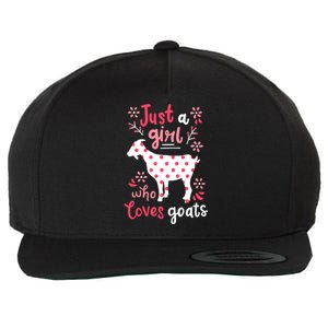 Goat Just A Girl Goats Gift Wool Snapback Cap