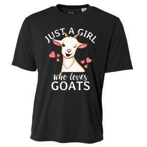 Goat Just A Who Loves Goats Farmer Goat Mom Cooling Performance Crew T-Shirt