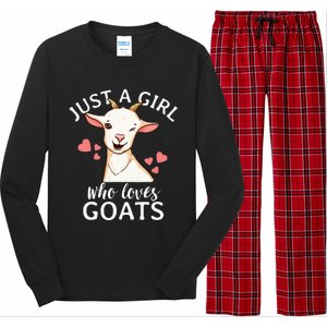 Goat Just A Who Loves Goats Farmer Goat Mom Long Sleeve Pajama Set