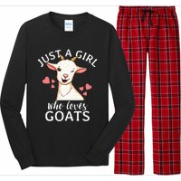 Goat Just A Who Loves Goats Farmer Goat Mom Long Sleeve Pajama Set