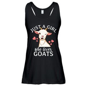 Goat Just A Who Loves Goats Farmer Goat Mom Ladies Essential Flowy Tank