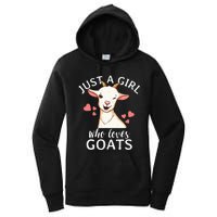 Goat Just A Who Loves Goats Farmer Goat Mom Women's Pullover Hoodie