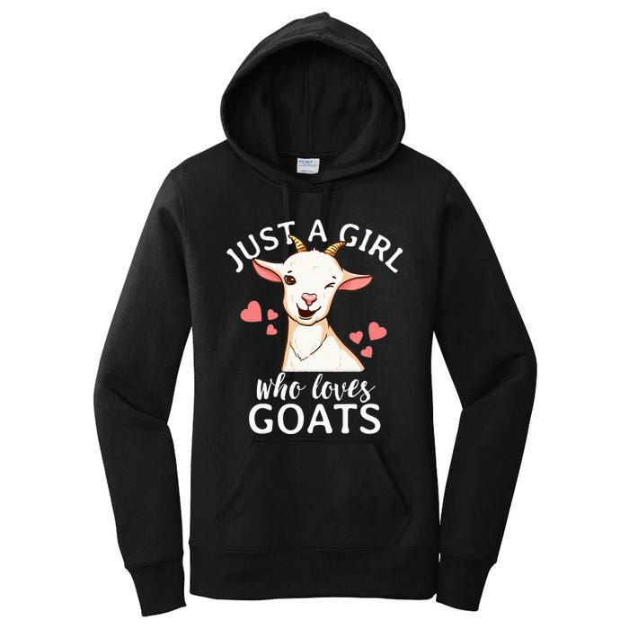 Goat Just A Who Loves Goats Farmer Goat Mom Women's Pullover Hoodie