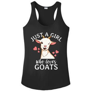 Goat Just A Who Loves Goats Farmer Goat Mom Ladies PosiCharge Competitor Racerback Tank