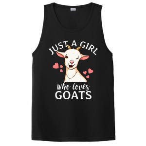 Goat Just A Who Loves Goats Farmer Goat Mom PosiCharge Competitor Tank