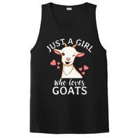 Goat Just A Who Loves Goats Farmer Goat Mom PosiCharge Competitor Tank